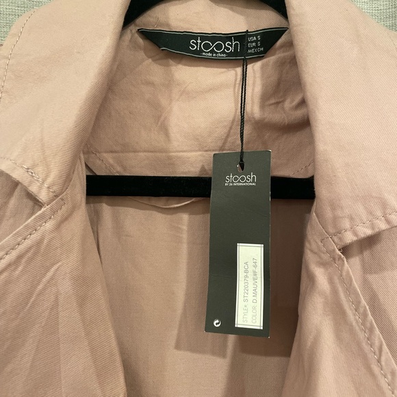 NWT Mauve Sleeveless Collar Long Open Front Vest Cardigans/ Coat With Pockets - Picture 2 of 4